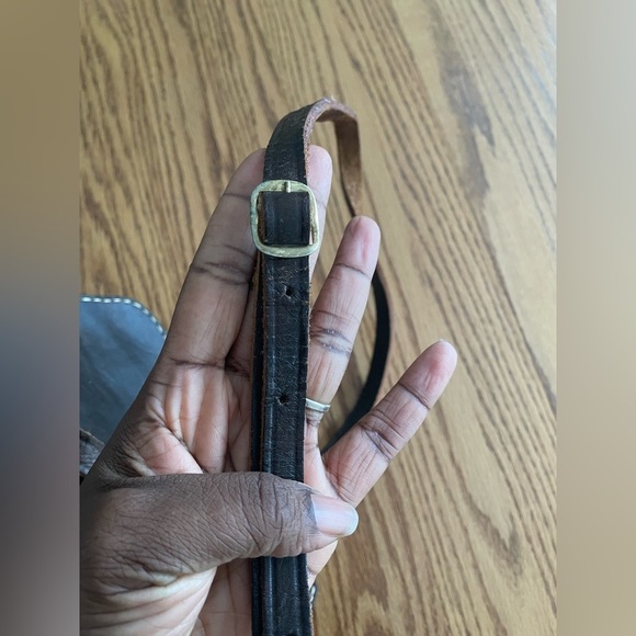 Vintage Brown Leather Hand Made Crossbody Purse - Picture 10 of 15